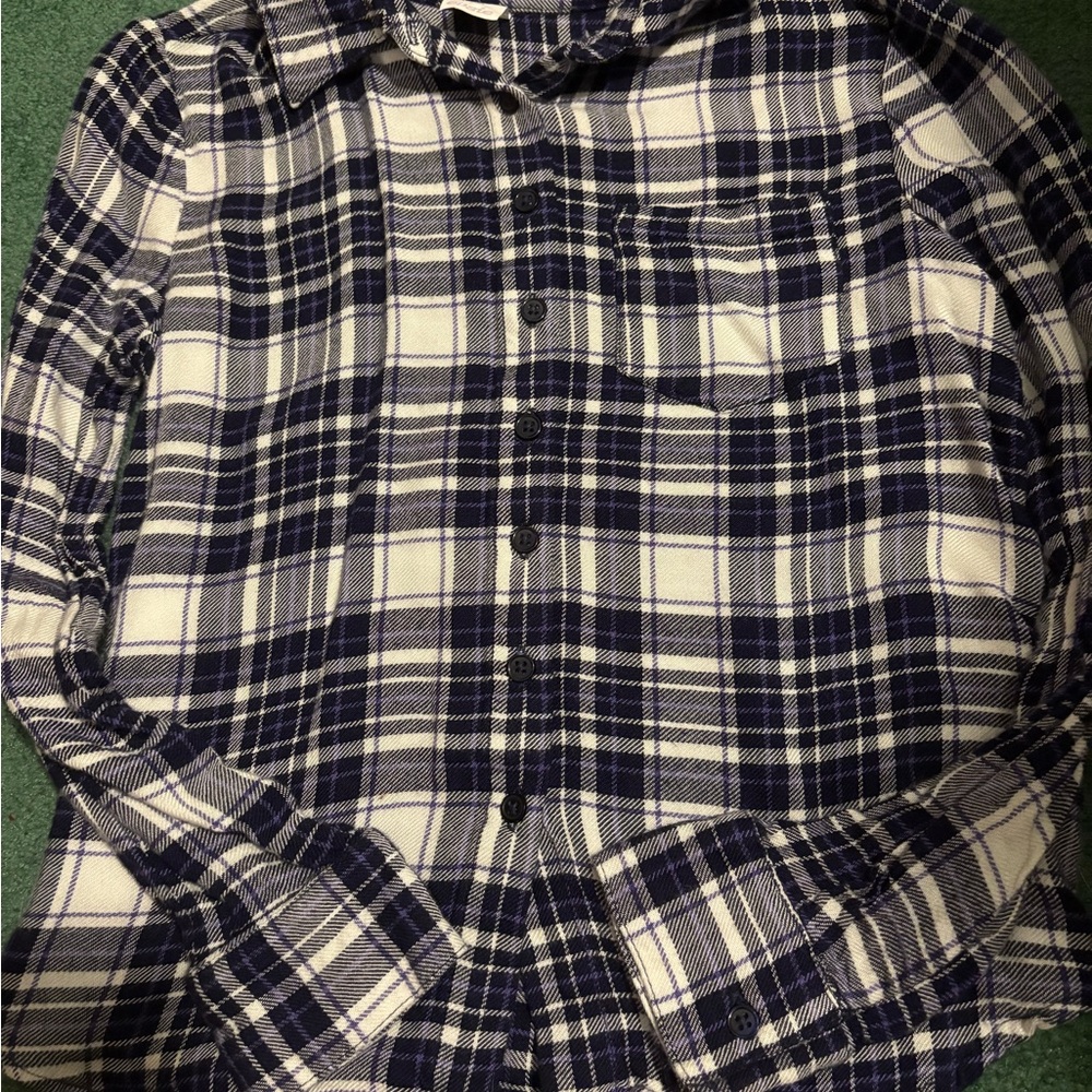 Plaid Button-Up Shirt